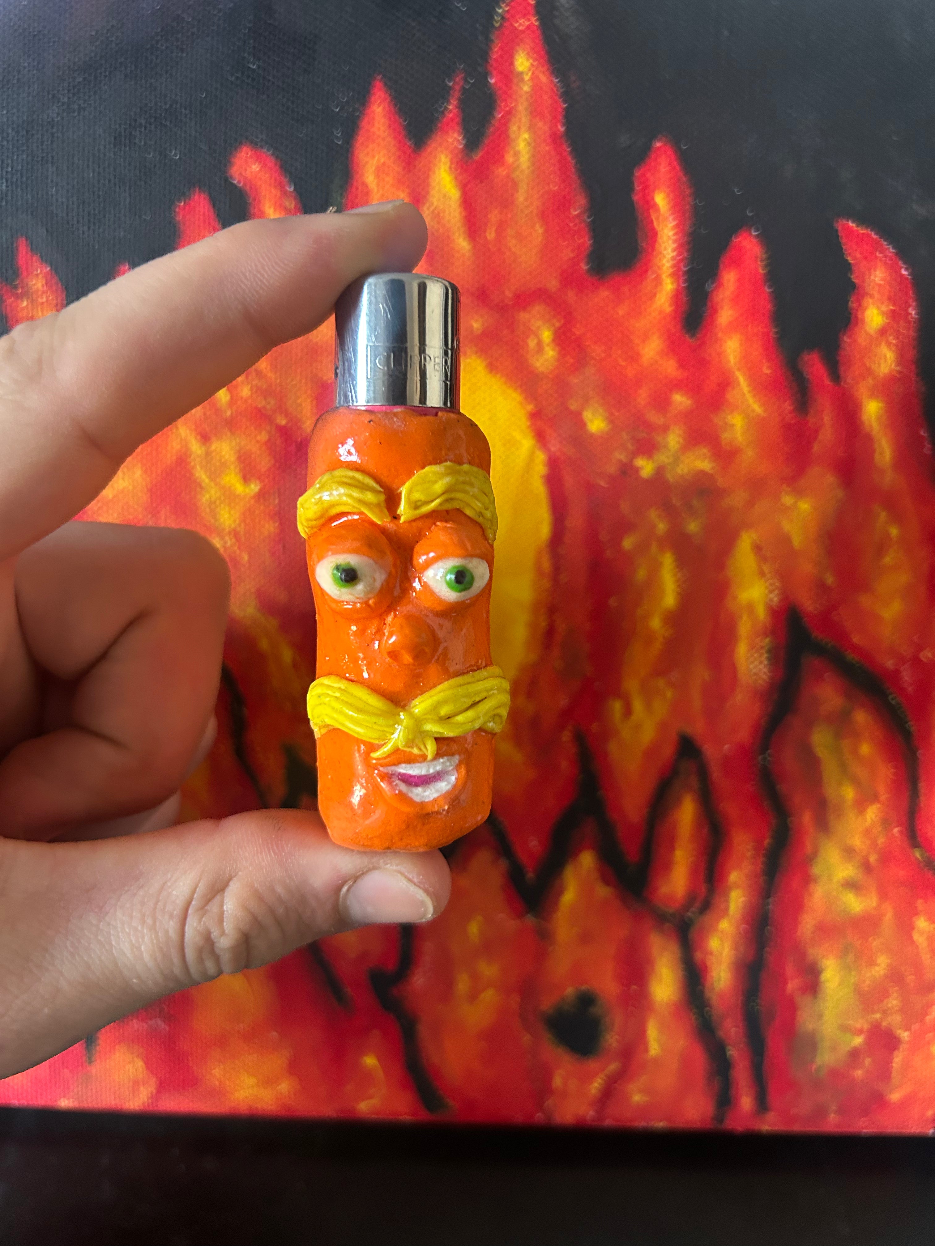 Orange Moustache Man