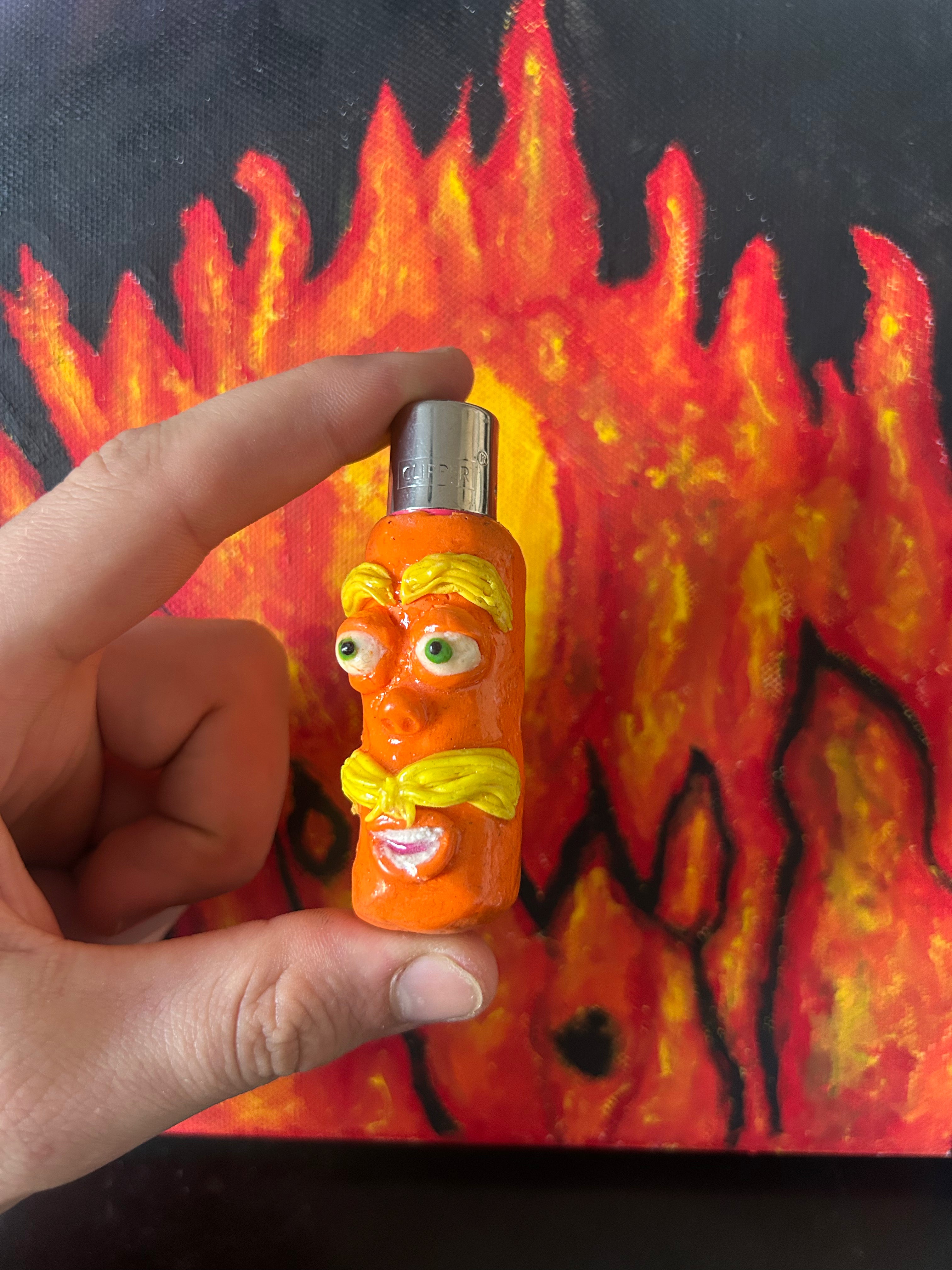 Orange Moustache Man