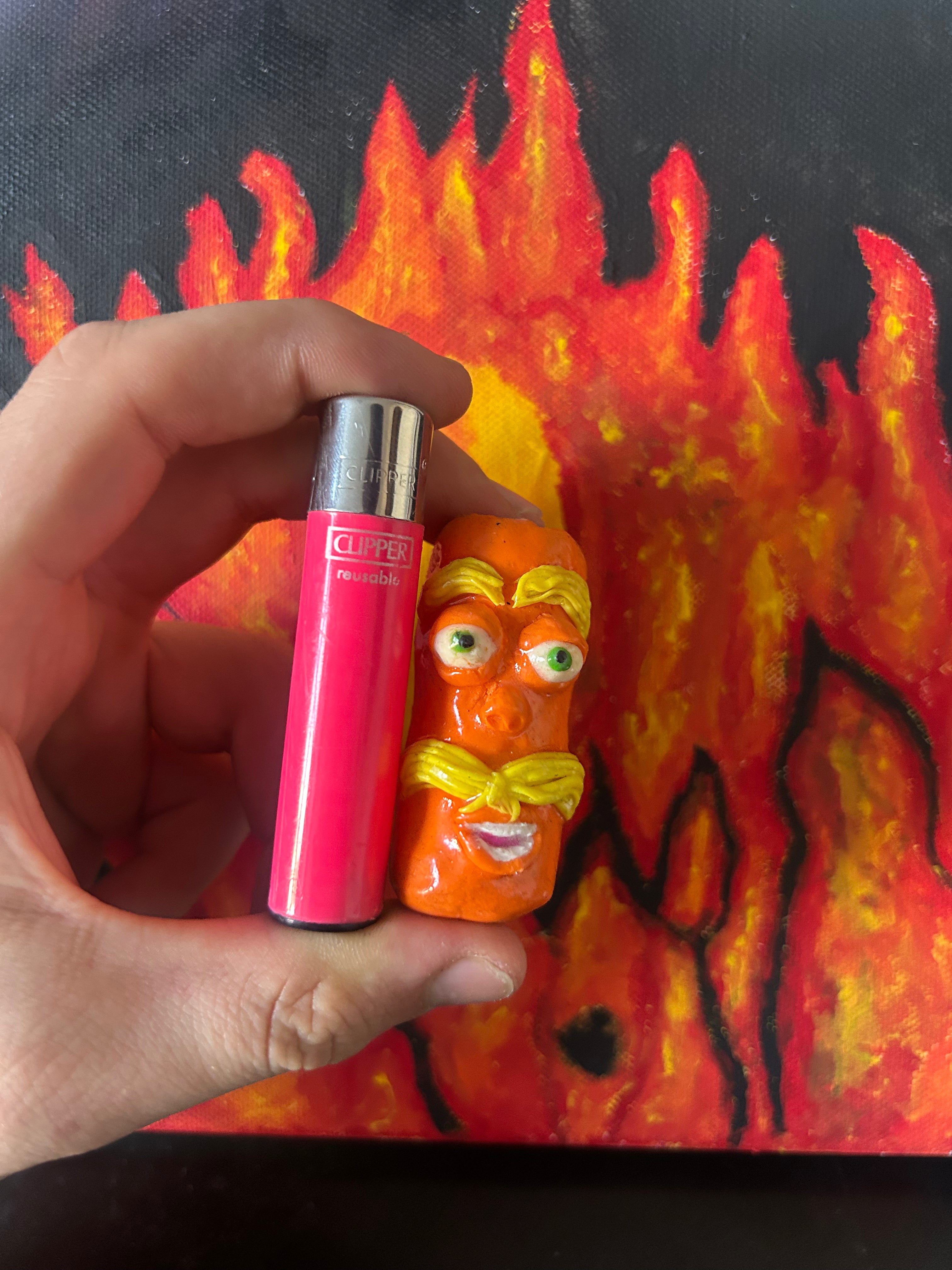 Orange Moustache Man